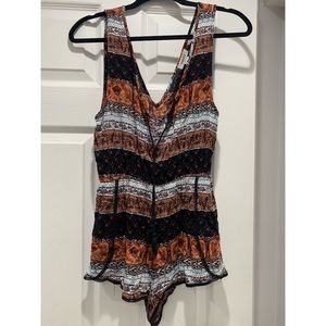 Boho print romper size Medium